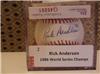Rick Anderson Autograph ROLMB Record # 2 on Sportscollectors.Net