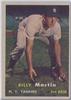 1957 Topps - Billy Martin #62 (b: 16 May 1928 - d: 25 Dec 1989 at age 61) - (early vintage autograph done in ballpoint pen) on Sportscollectors.Net