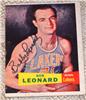 Bob Leonard autographed 1957-58 Topps on Sportscollectors.Net