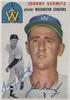 1954 Topps - Johnny Schmitz #33 (b: 27 Nov 1920 - d: 1 Oct 2011 at age 90) on Sportscollectors.Net