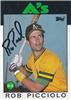 Rob Picciolo 86 Topps in black sharpie on Sportscollectors.Net