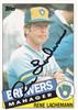 Rene Lachemann 85 Topps in black sharpie on Sportscollectors.Net