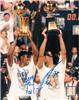 TIM DUNCAN AND DAVID ROBINSON CHAMPIONSHIIP W/TROPHY AUTOGRAPHED 8X10 on Sportscollectors.Net