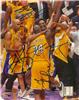 kobe BRYANT SHAQ O'NEAL GLEN RICE RON HARPER AUTOGRAPHED 8X10 CELEBRATING CHAMPIONSHIP on Sportscollectors.Net