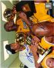 shaq kobe 2 AUTOGRAPHED 8X10 CHAMPIONSHIP TROPHY on Sportscollectors.Net