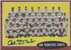 1962 Topps / San Francisco Giants Team Card #226 - Al Dark (Manager) (b. 7 Jan 1922 - d. 13 Nov 2014 at age 92) on Sportscollectors.Net