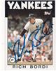 Rich Bordi '86 Topps in blue sharpie on Sportscollectors.Net