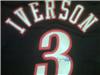 Allen Iverson ugly signed black swingman on Sportscollectors.Net