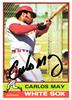 1976 Topps Carlos May auto on Sportscollectors.Net