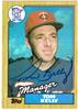 Tom Kelly 1987 Topps in blue sharpie on Sportscollectors.Net