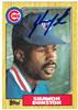 Shawon Dunston '87 Topps in blue sharpie on Sportscollectors.Net