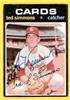Ted Simmons auto'd 1971 Topps RC #117 on Sportscollectors.Net