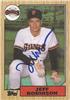 Jeff Robinson 1987 Topps on Sportscollectors.Net