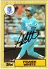 Frank White '87 Topps in black sharpie on Sportscollectors.Net