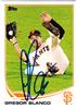 Gregor Blanco '13 Topps in blue sharpie on Sportscollectors.Net