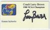 1988 - Larry Brown on Sportscollectors.Net