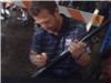 Robin Yount signing my bat on Sportscollectors.Net