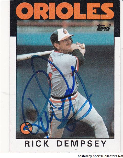 Rick Dempsey autographed Baseball Card (Los Angeles Dodgers) 1989 Topps #606